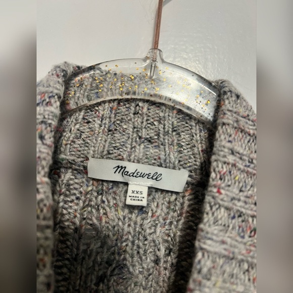 Madewell Heathshire Bobble Silk Grey Cardigan Sweater Size XXS - Picture 4 of 5